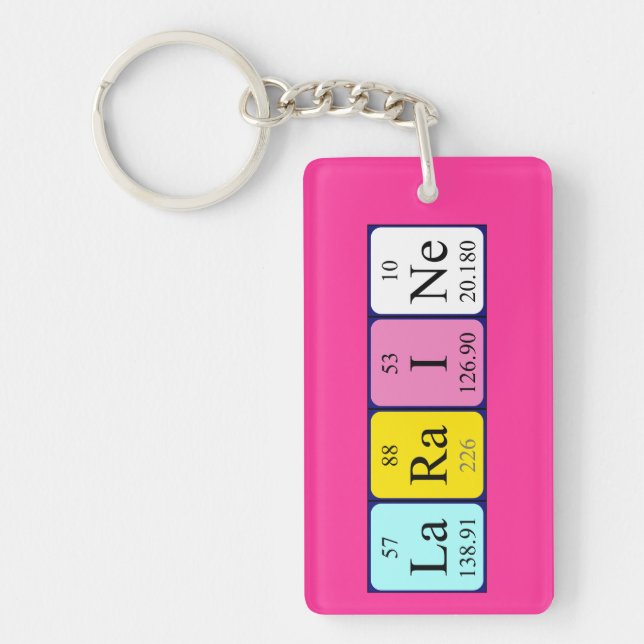 Laraine periodic table name keyring (Front)