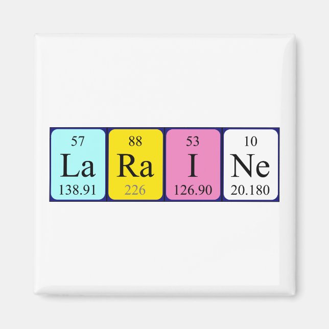 Laraine periodic table name magnet (Front)