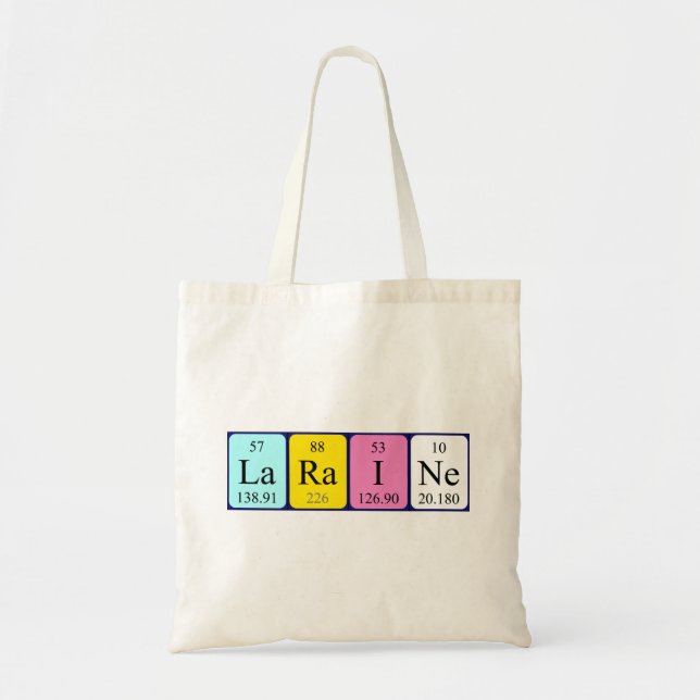Laraine periodic table name tote bag (Front)