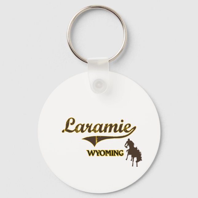Laramie Wyoming City Classic Keychain (Front)