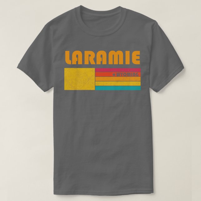 Laramie Wyoming Vintage Distressed Souvenir T-Shirt (Design Front)