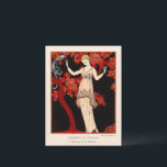 L'Arbre de science by George Barbier Postcard<br><div class="desc">Evening dress by Doeuillet (1914) fashion illustration</div>