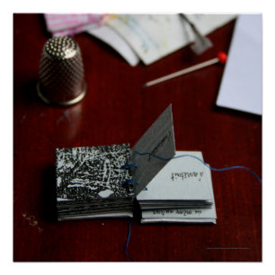 L'Arbre O Carré Square Tree Miniature Artist Book Poster