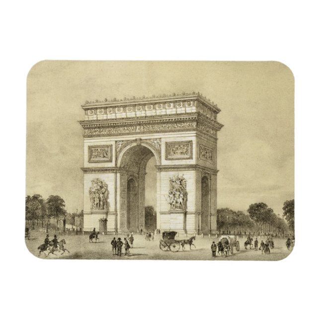 L'Arc de Triomphe, Paris, engraved by Auguste Bry Magnet (Horizontal)