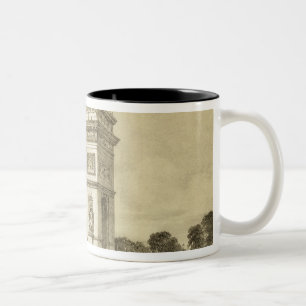 L'Arc de Triomphe, Paris, engraved by Auguste Bry Two-Tone Coffee Mug