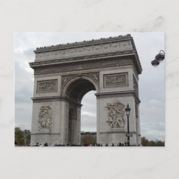 L'arc De Triomphe Paris France Postcard by teknogeek at Zazzle