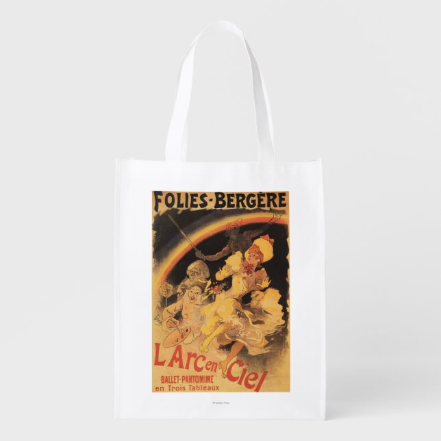 L'Arc-en-Ciel Ballet at Folies-Bergere Reusable Grocery Bag (Front)