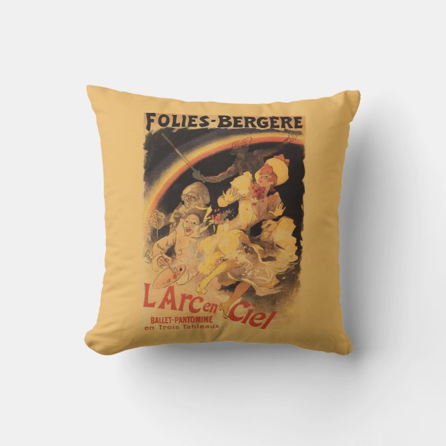 L'Arc-en-Ciel Ballet at Folies-Bergere Throw Pillow (Front)