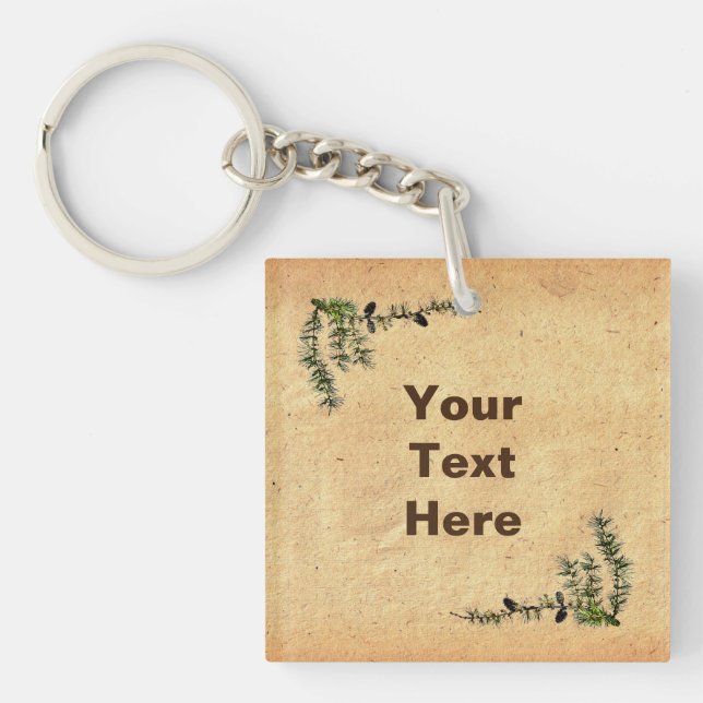 Larch Branch Keychain (Front)