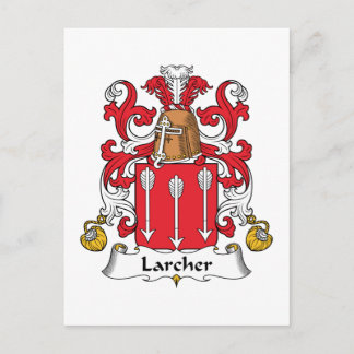 Larcher Family Crest Postcard