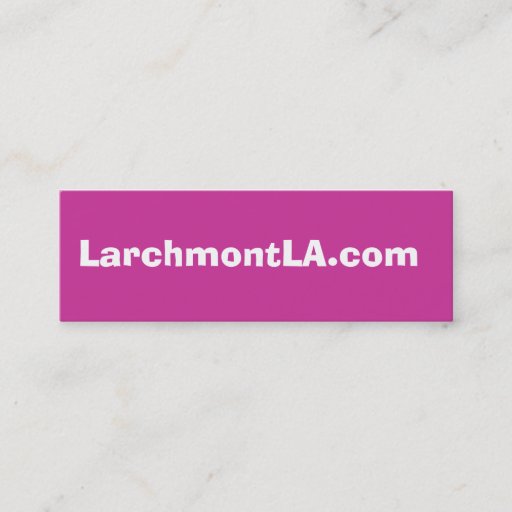 Customizable LarchmontLA.com on Facebook (Pink) Business Card