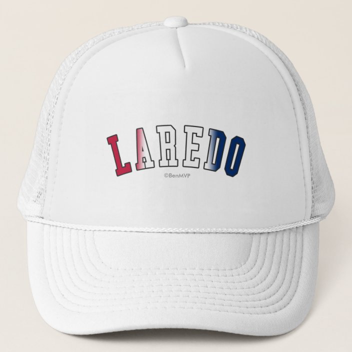 Laredo in Texas State Flag Colors Mesh Hat
