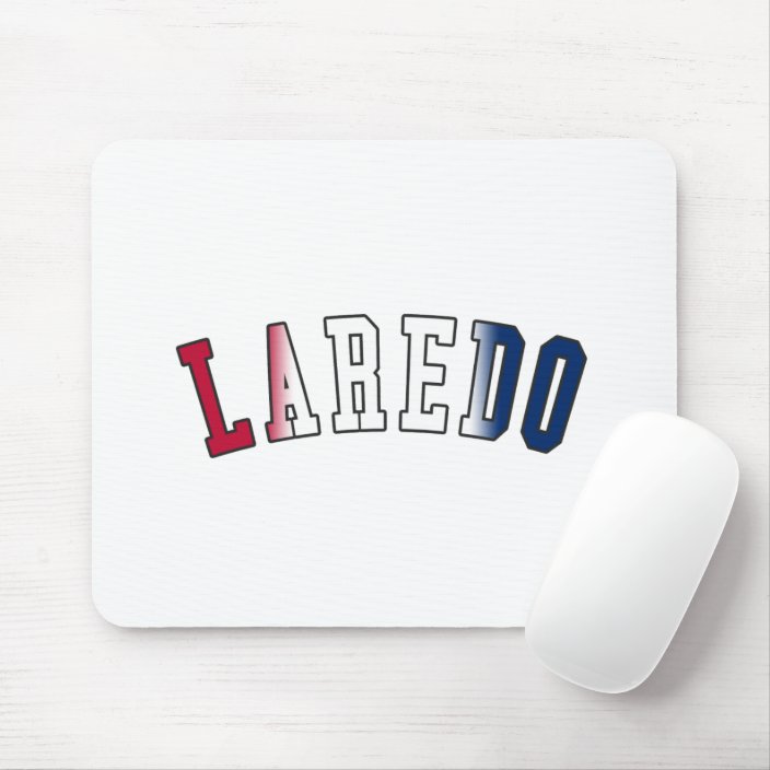 Laredo in Texas State Flag Colors Mousepad