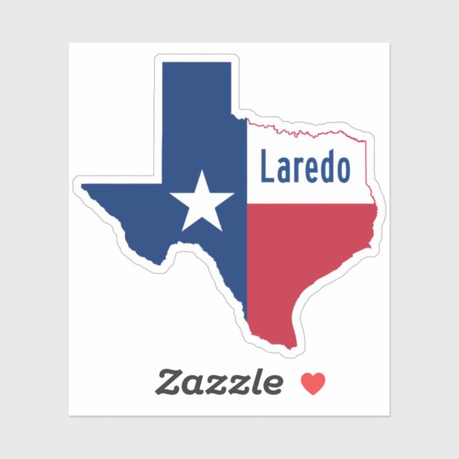 Laredo Texas Flag Sticker (Sheet)