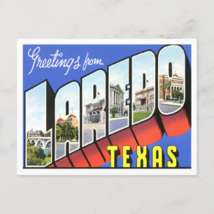 Laredo, Texas Vintage Big Letters Postcard