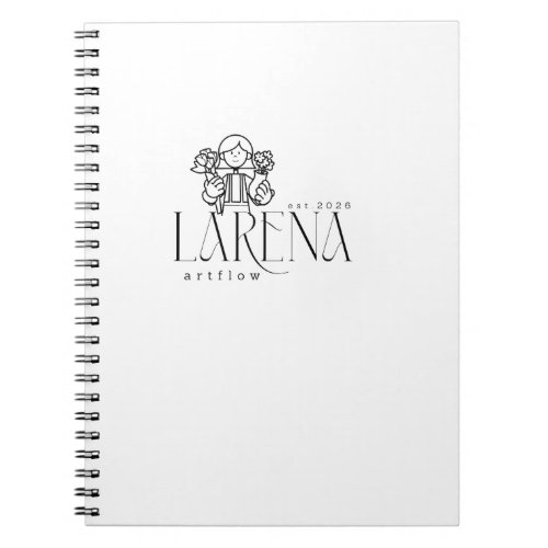 LARENA Artflow – Floral Logo Emblem Notebook