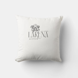 LARENA Artflow – Floral Logo Emblem Throw Pillow