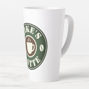 Large 17 ounce big latte mug with custom name