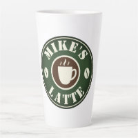 Tall White Latte 17oz Ceramic Mug - Lucky Day Coffee