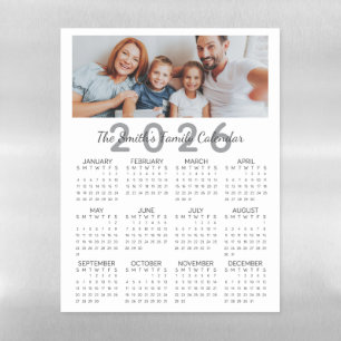 Large 2026 Magnet Calendar With Photo Magnetic Dry Erase Sheet