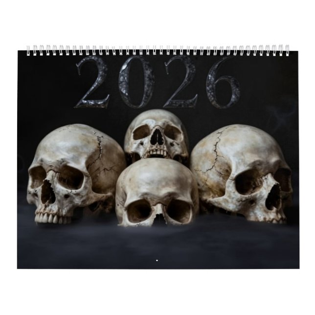 Large 2026 Skull Art Calendar (Cover)