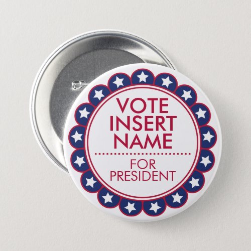 Large 3 Button Vote Election Political Campaign