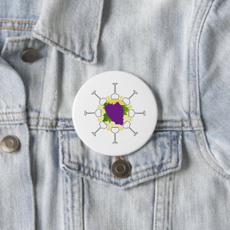 Large, 3 Inch Round Button, white Button