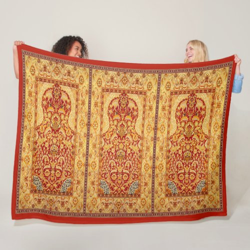 Large 3_Person Washable Muslim Prayer Rug 60x80 Fleece Blanket