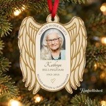 Large 5" Angel Photo Memorial Acrylic Ornament