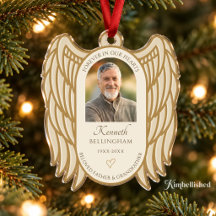 Large 5" Angel Photo Memorial Acrylic Ornament