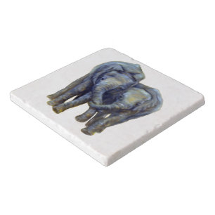 Large (6" X 6") Ceramic Elephant Tile Trivet