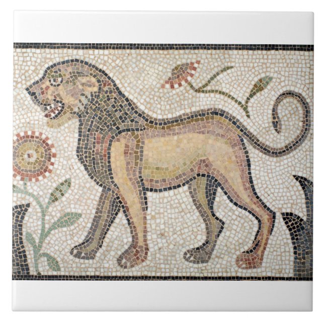 Large (6" x 6") Ceramic Photo Tile/Roman mosaics Tile (Front)