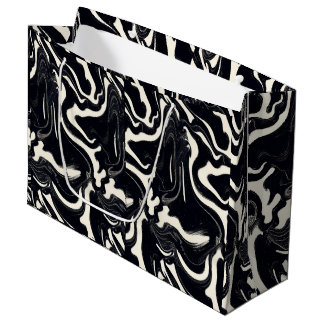 Large Abstract Black & White Art Gift Bag