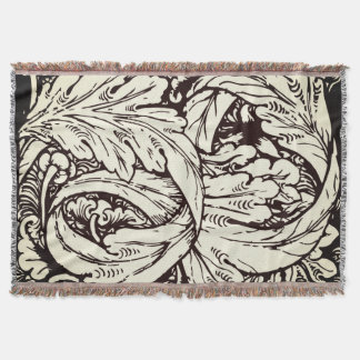 Large Acanthus Leaf  Throw Blanket
