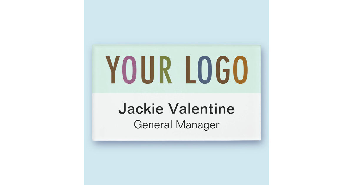 Large Acrylic Name Badge Company Logo Zazzle