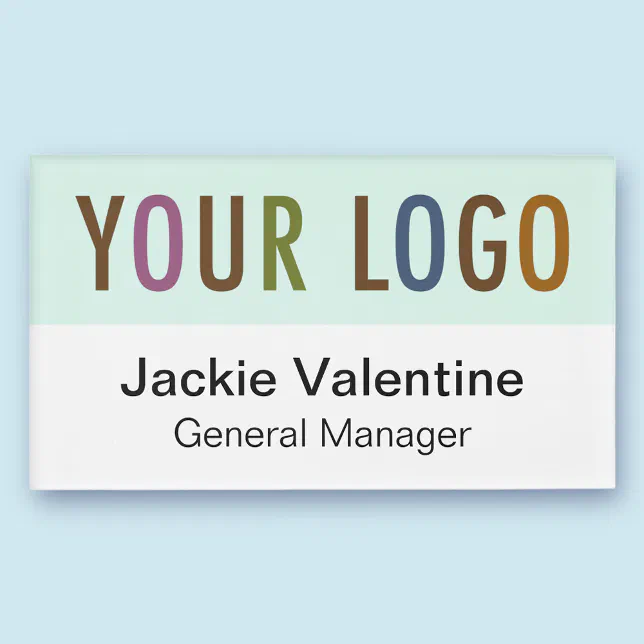 Large Acrylic Name Badge Company Logo Zazzle