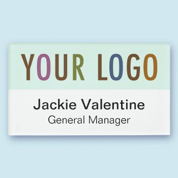 Large Acrylic Magnetic Name Badge Company Logo by MISOOK at Zazzle
