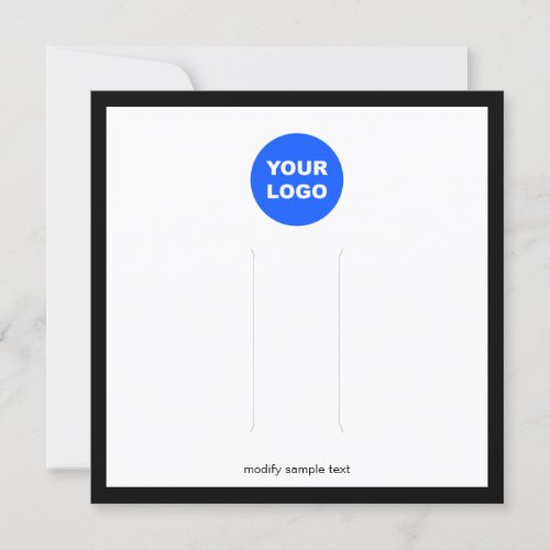 Large Add Logo Hair Clip Display Invitation