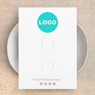 Large Add Logo Two Hair Clip Accessory  Display Enclosure Card