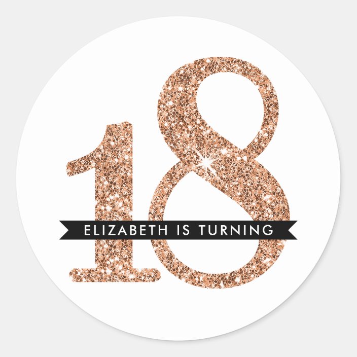 Printed and Ready to Use! Set of 108 Stickers per Page PRINTED Rose Gold 0.75 Circle Stickers PERSONALIZED with Name and any Age