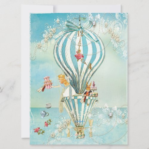 Large Alice In Wonderland Party Invitations