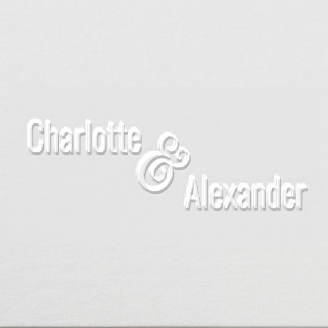 Large Ampersand Couple Wedding Names #2 Embosser (Design)