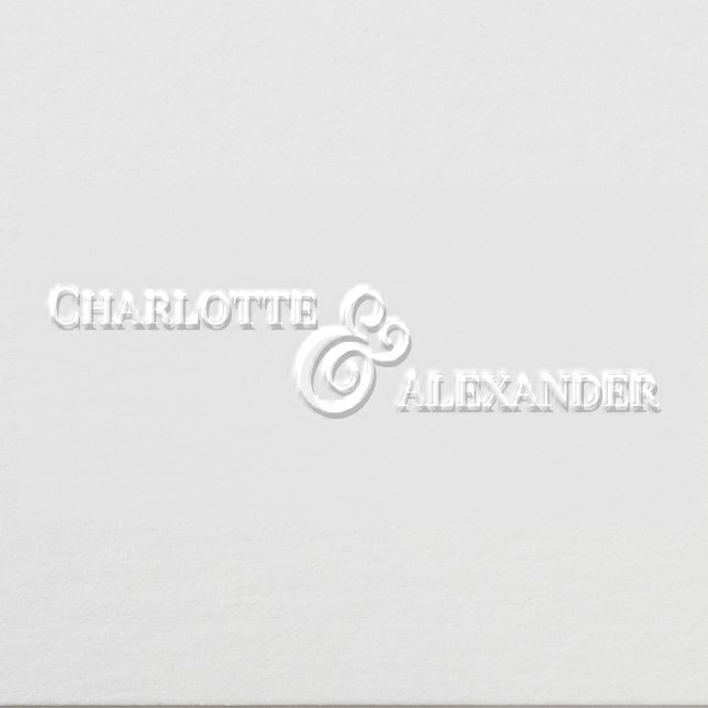 Large Ampersand Couple Wedding Names  Embosser (Design)