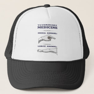 Large and Small Animal Veterinarian humorous Trucker Hat