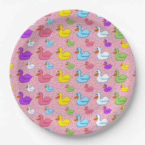 Large and Small Ducks Paper Plates