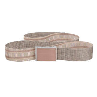 Large and Small Weave Brown Pattern Belts
