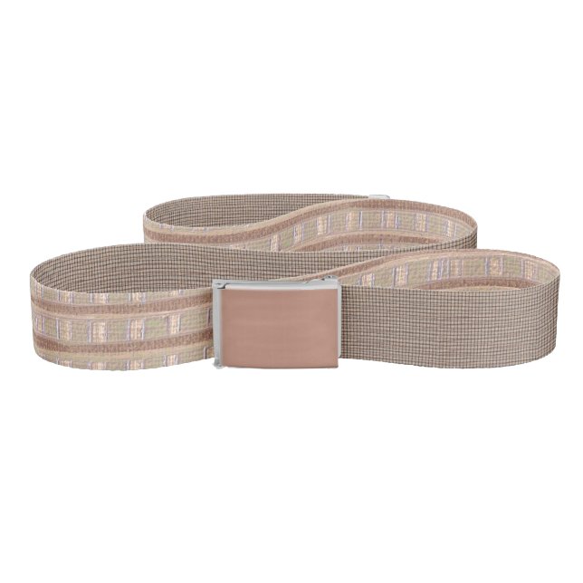 Large and Small Weave Brown Pattern Belts (Zig-Zag)