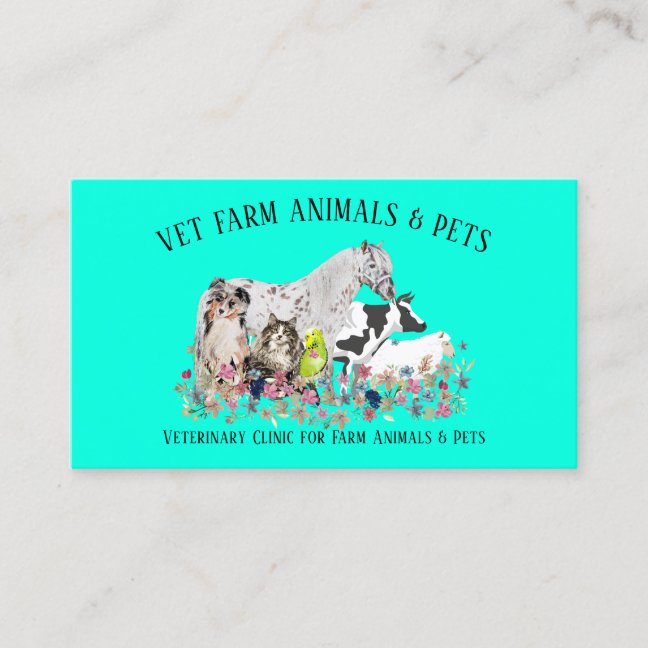 Large Animal Vet Business Card