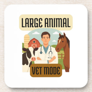 Large Animal Veterinarian – Farm Vet Mode Design Beverage Coaster