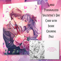 Large Anime Personalized Valentine's Day